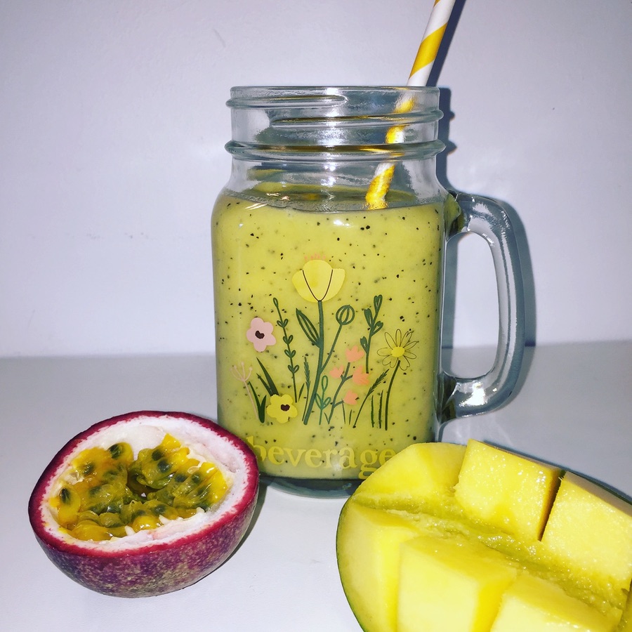 Mango passion fruit smoothie