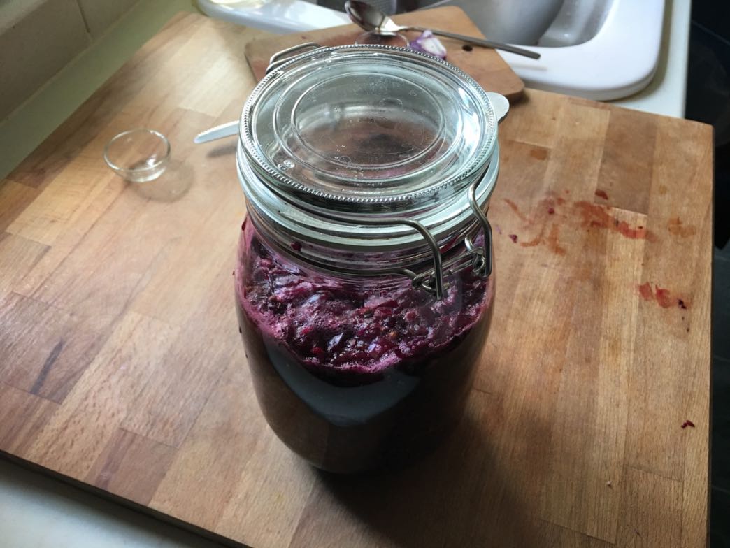 Fermented red cabbage